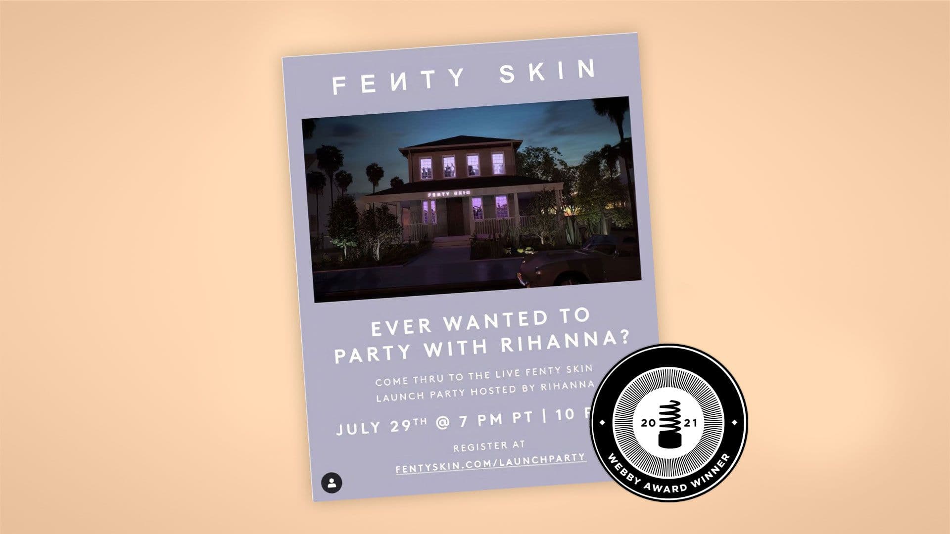 Fenty Skin Virtual Launch Party — A virtual launch party for Fenty Skin — a web-based experiential space built for a global product drop.