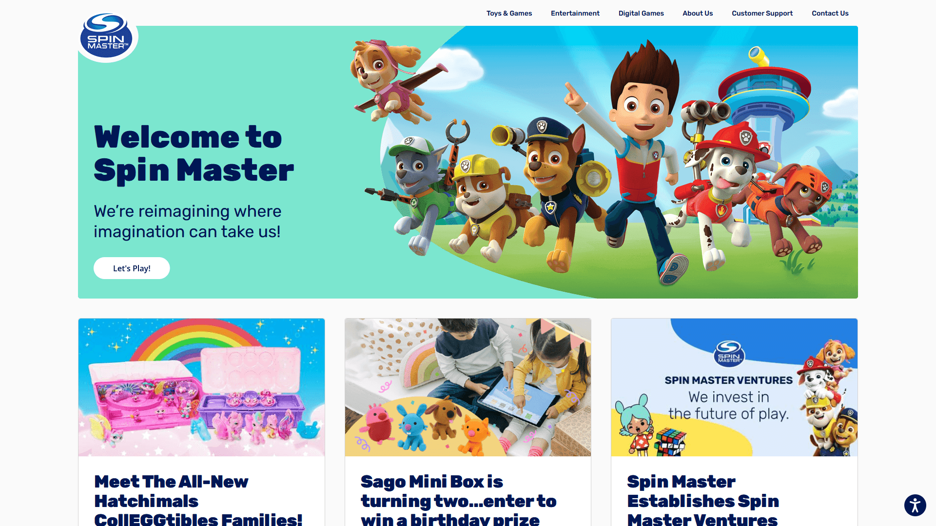 SpinMaster.com — Corporate web platform for the global toy and entertainment company.